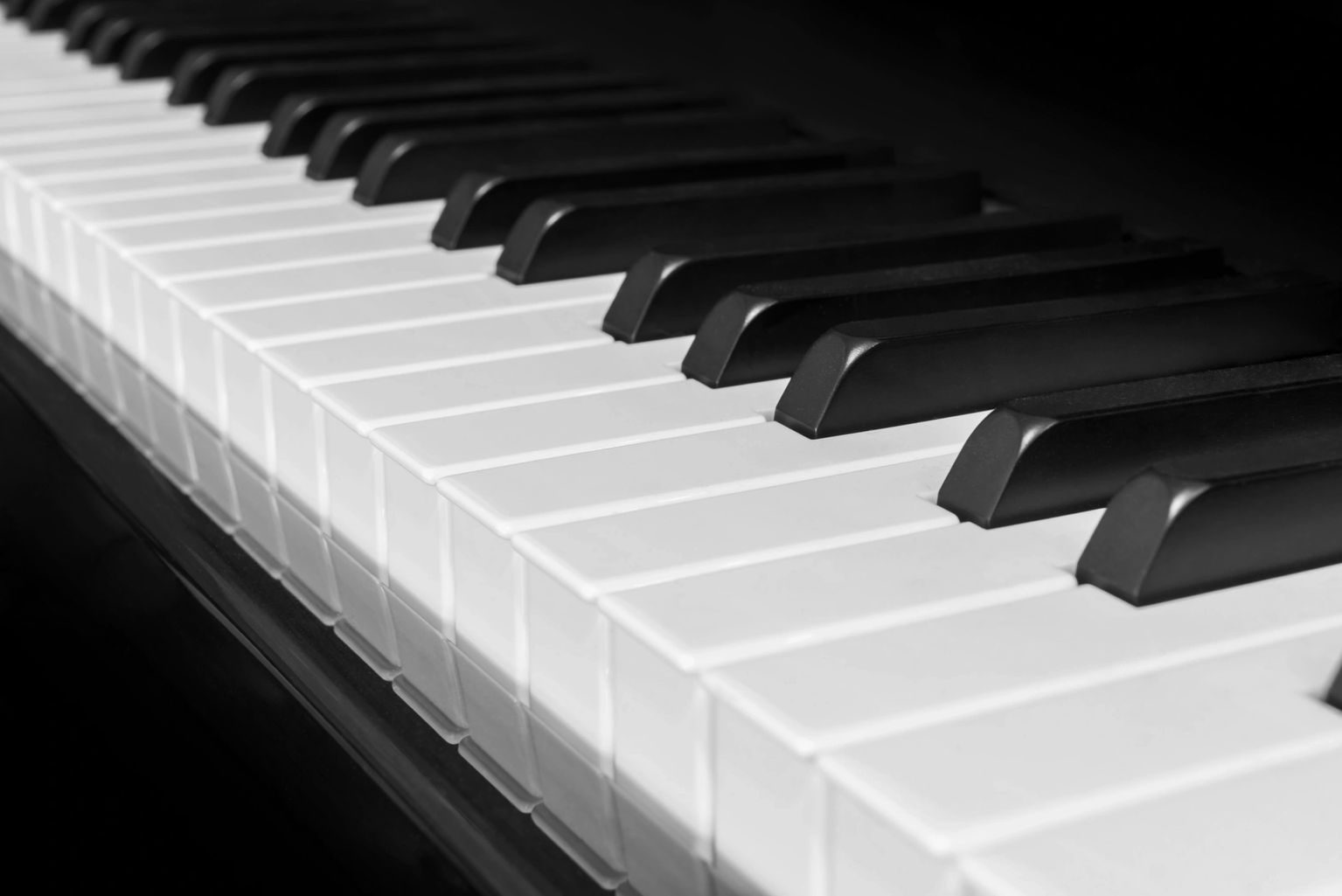 Piano keys, black and white